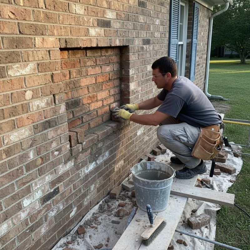 Garage Brick Repair