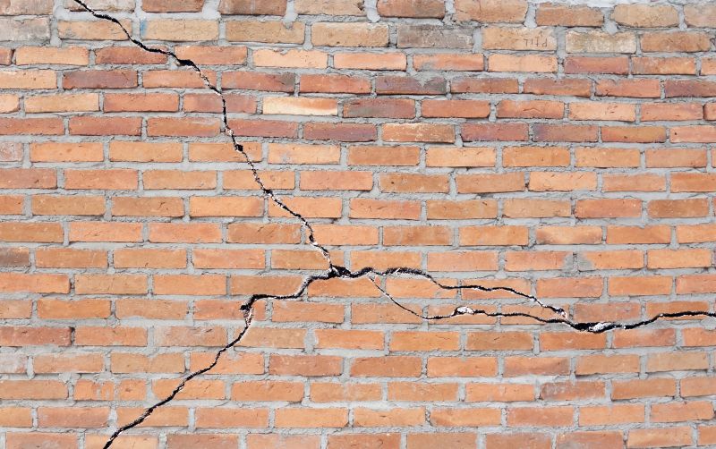 Damaged Garage Brick Wall