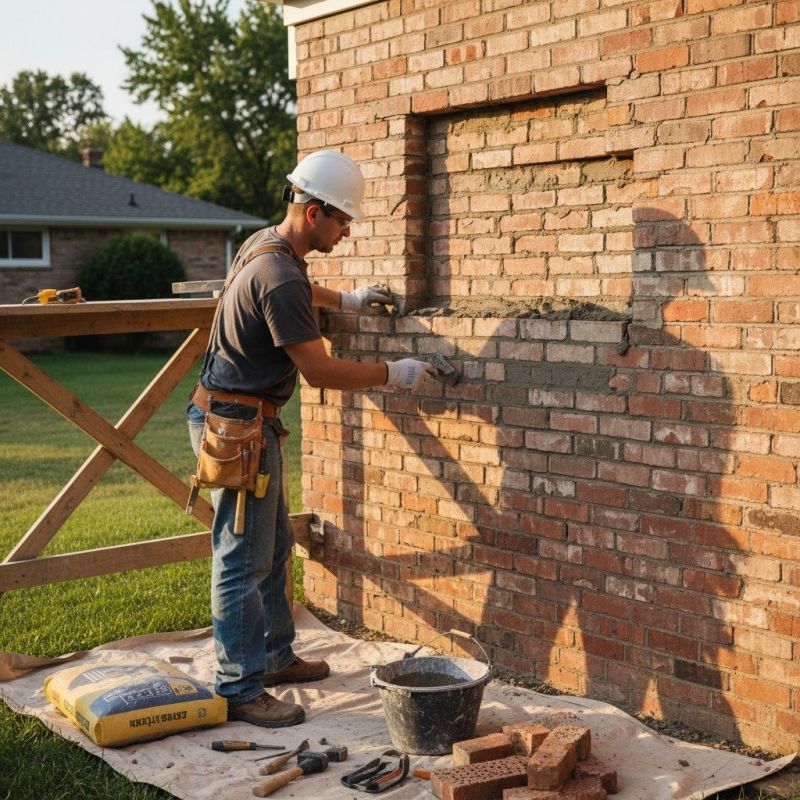 Local Garage Brick Repair pros at work